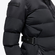 CT Long Hooded Nylon Puffer Jacket w/ Belt