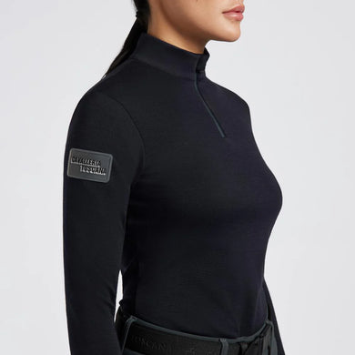 Cavalleria Toscana CT Tech-Wool Ladies Training Turtleneck Navy