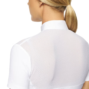 Jersey s/s Competition Polo with Sheer