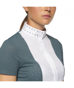 Micro Sequins Half Zip Competition Polo
