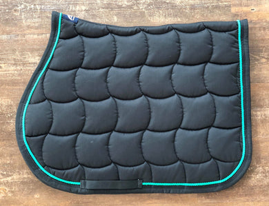 Black & Green Quadro Saddle Pad