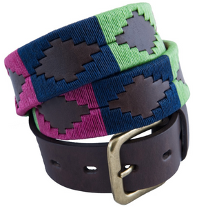 Traditional Argentine Polo Belt - Mint Julep