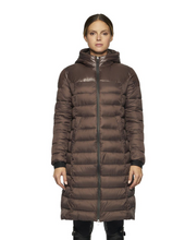CT Shiny/Matte Nylon Hooded  Long Puffer Brown