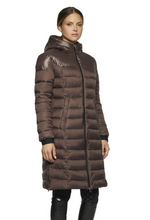 CT Shiny/Matte Nylon Hooded  Long Puffer Brown