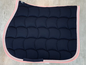 Navy, Pink & Crystal Quadro Saddle Pad