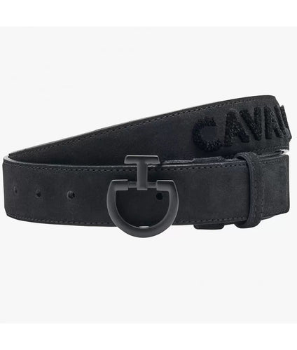 Men's Suede Belt With Tufted CT Logo